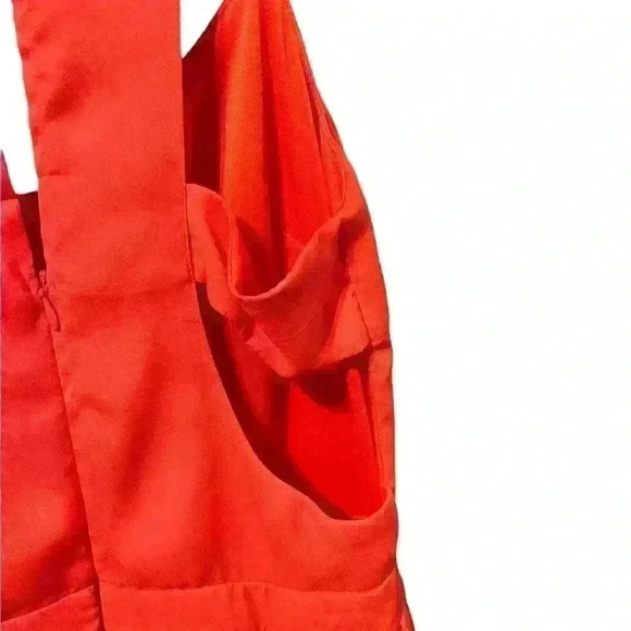 San Souci Reddish Orange Spaghetti Strap Maxi Dress (Size XS) Flowy Summer Style - Picture 9 of 11